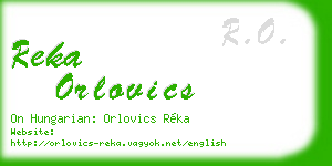 reka orlovics business card